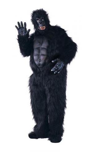Adult Gorilla Costume with Muscled Chest Costume