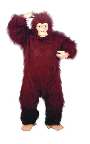 Brown Gorilla Suit Costume - Great as a Donkey Kong Gorilla Costume