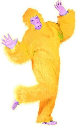 Yellow Gorilla Suit Costume